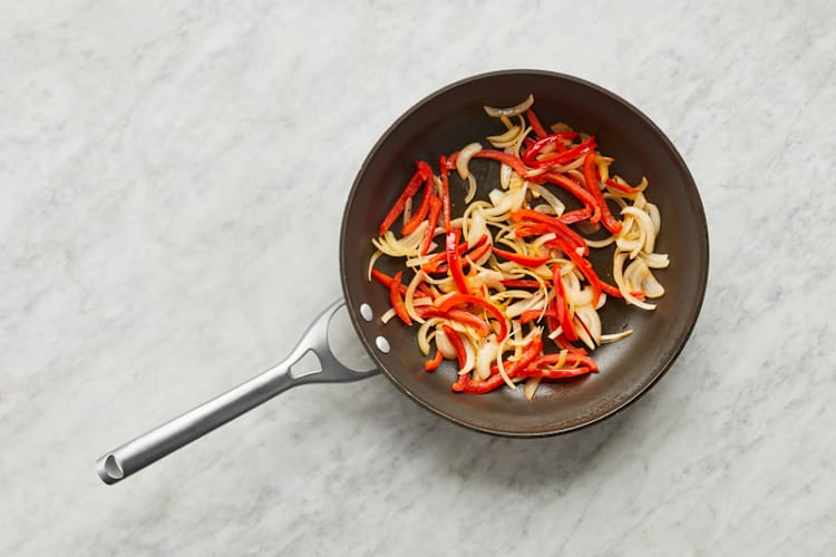 Prep and cook veggies 