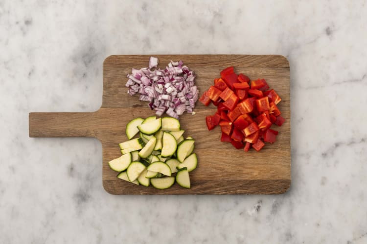 Prep and cook veggies