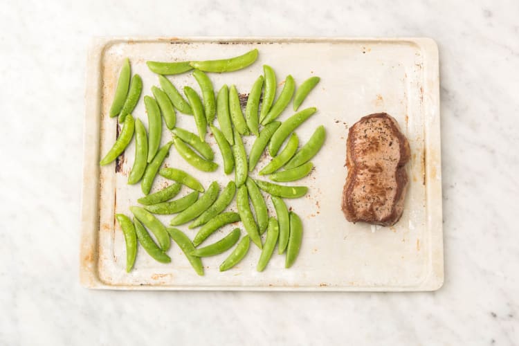 ROAST STEAK AND SNAP PEAS