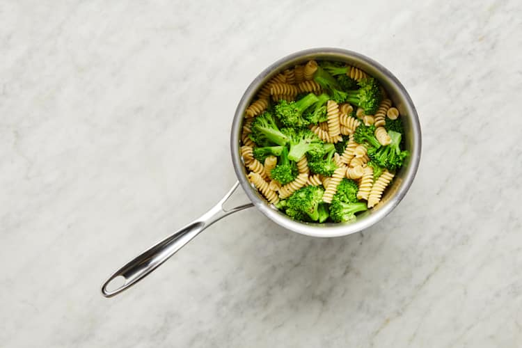 Finish pasta and broccoli