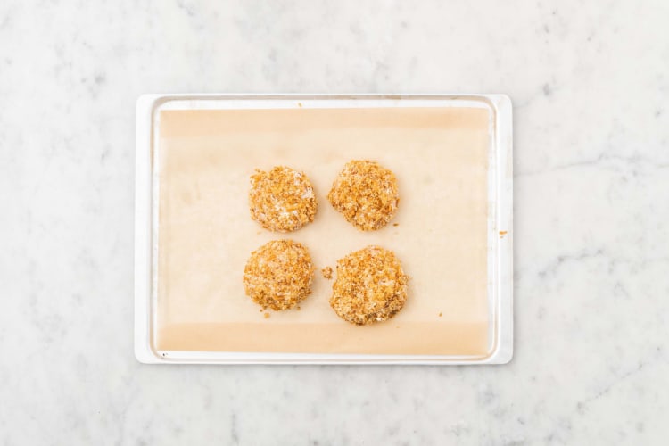 Form and roast Beyond Meat®croquettes