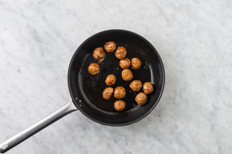 Cook meatballs