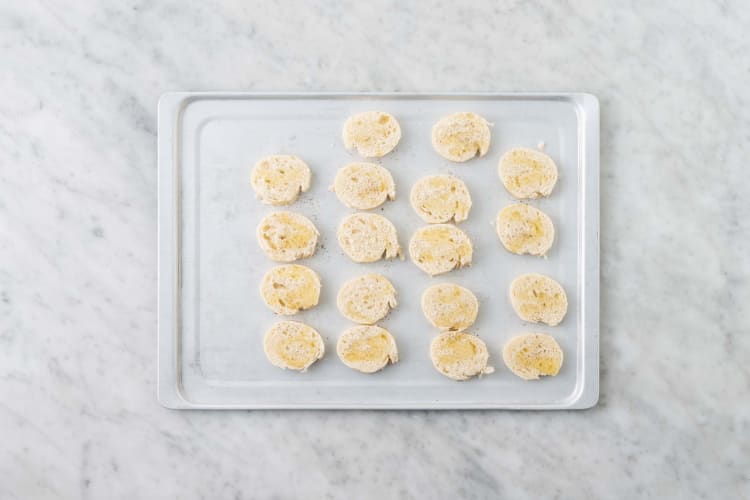 Prep and bake crostini