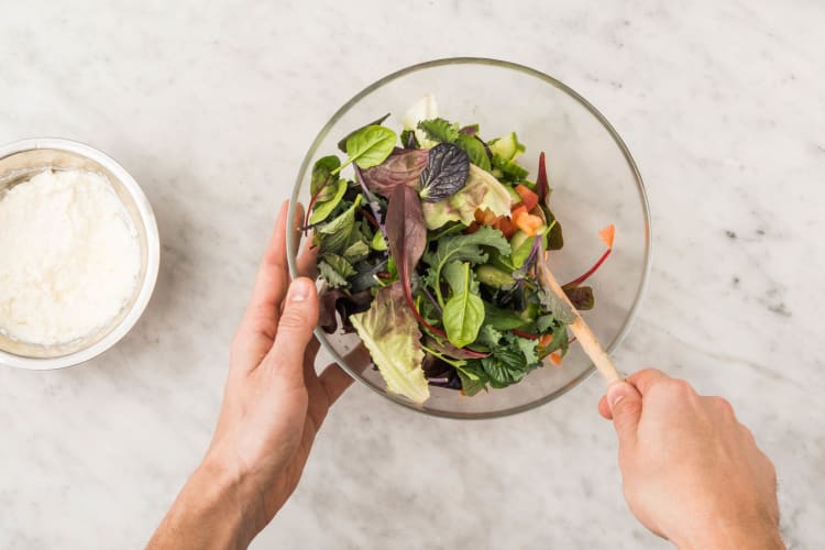 MAKE FETA-MAYO & SALAD