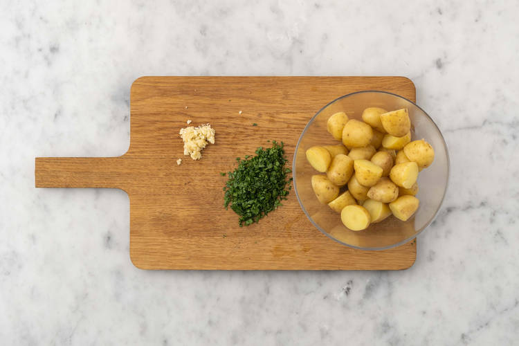 Roasted Garlicky Smashed Potatoes Recipe HelloFresh