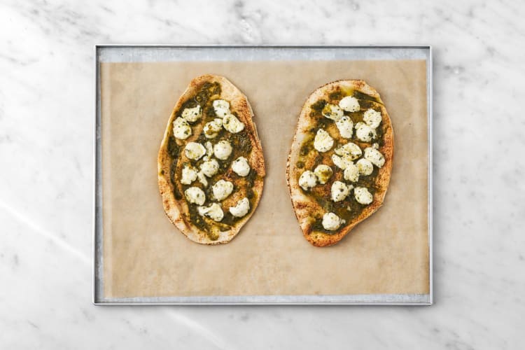 Assemble and bake flatbreads