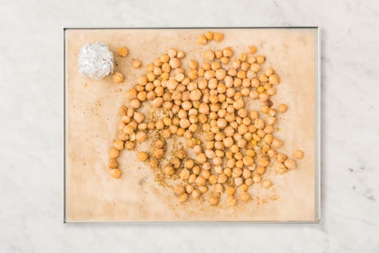 Prep chickpeas and garlic