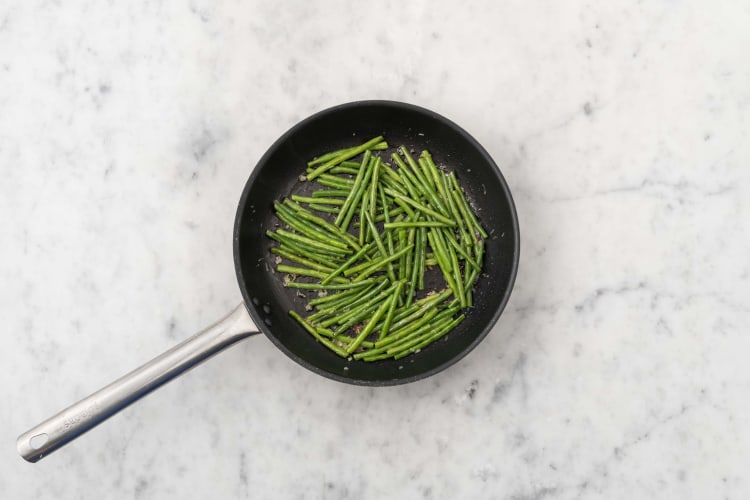 Poêler les haricots verts