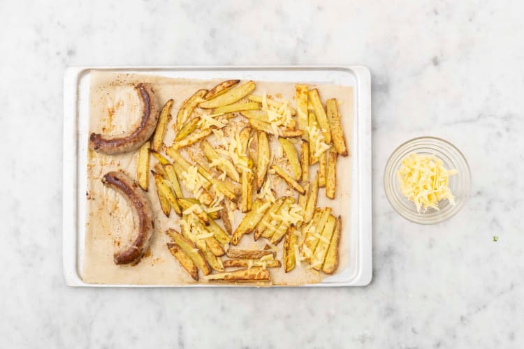 Les frites au cheddar