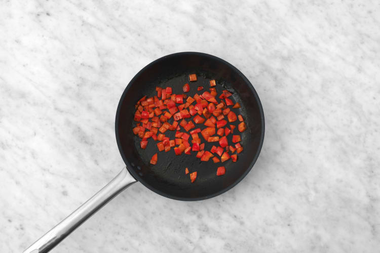 Prep and cook peppers