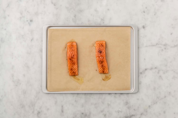 Prep and roast salmon