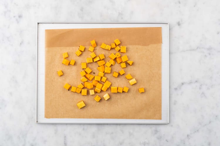 Prep and roast sweet potatoes