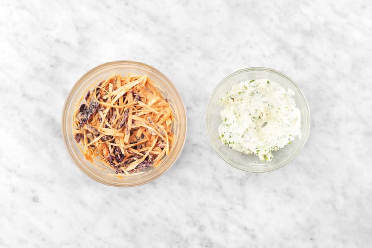 Make the Dip and Slaw