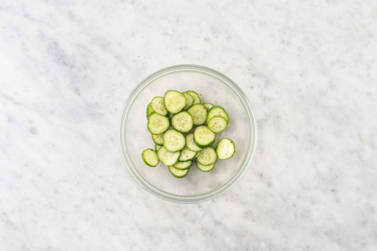 Marinate cucumbers