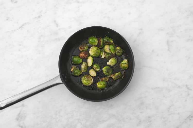 Sauté Brussels sprouts