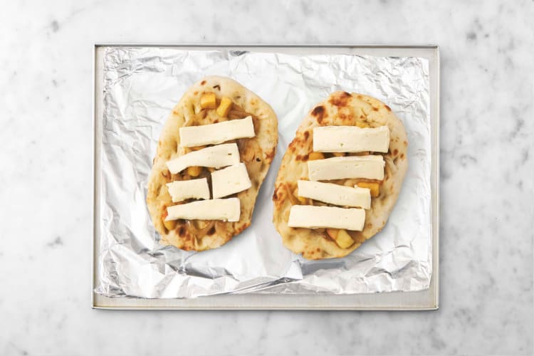 Assemble and broil flatbreads