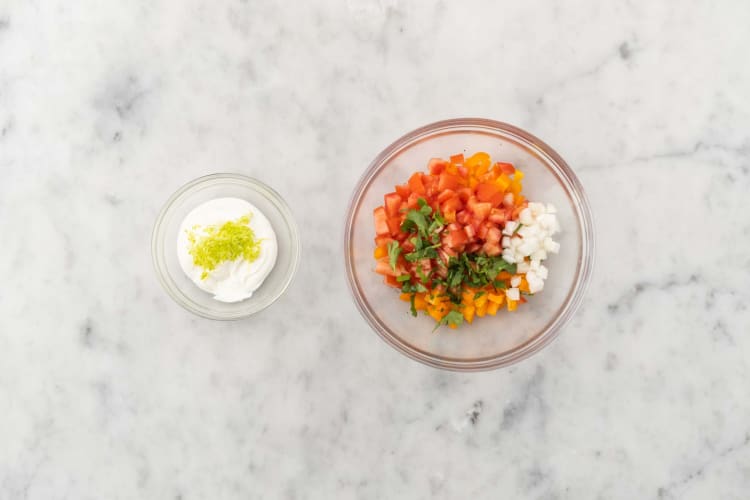 Make salsa and crema