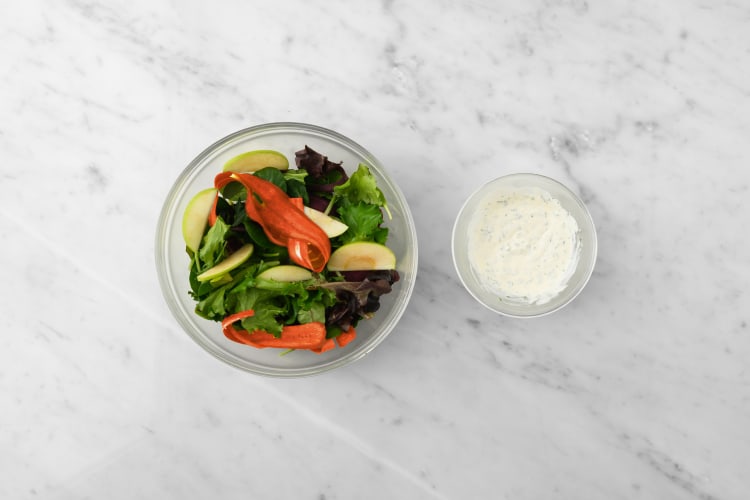 Blanda sallad och dressing