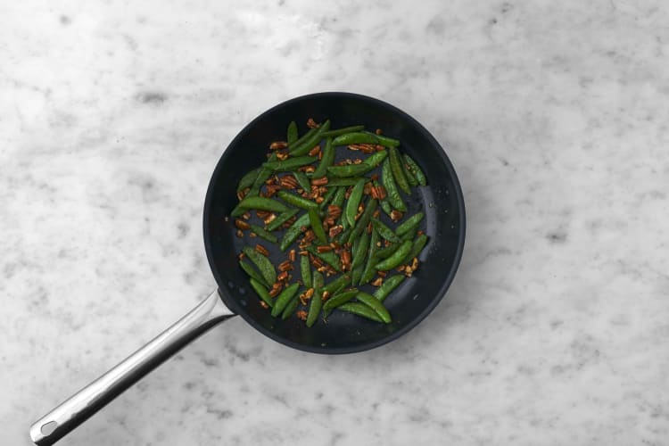 Cook sugar snap peas 