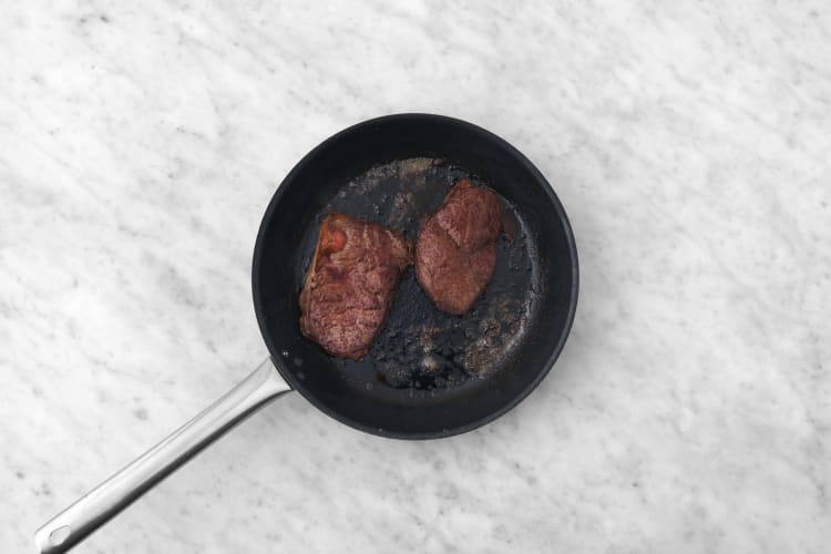 Prep and cook steaks