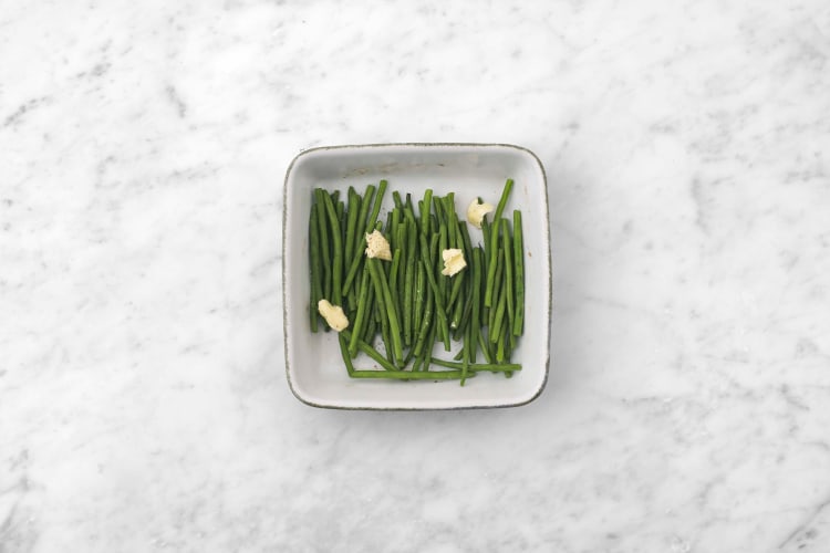 Finish prep and roast green beans