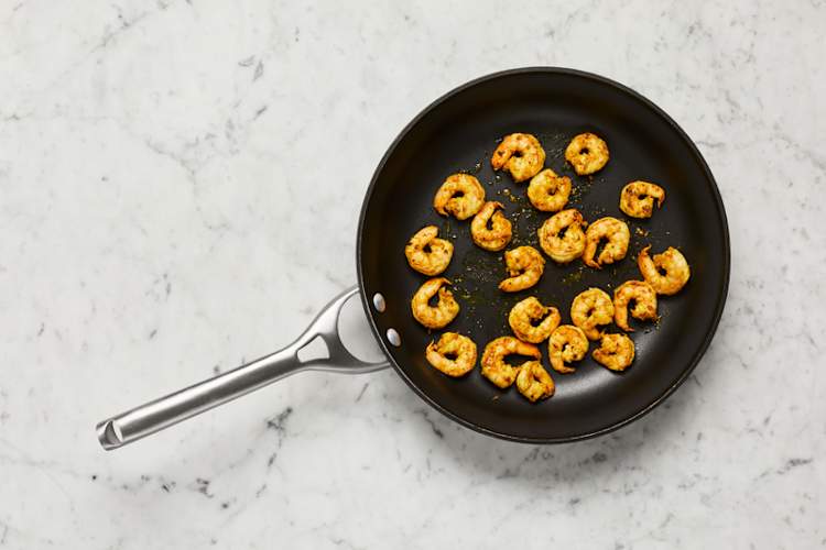 Cook shrimp