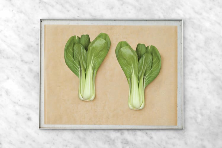 Förbered pak choi