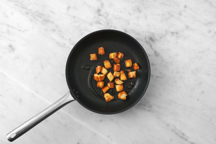 Make garlic croutons