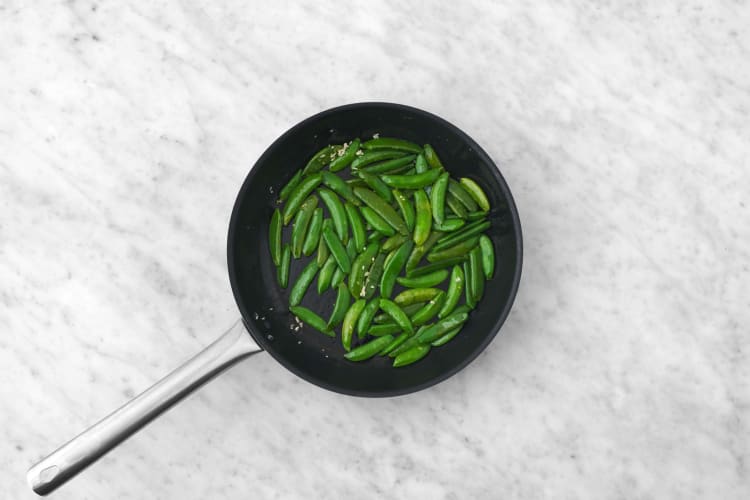 Sauté sugar snap peas