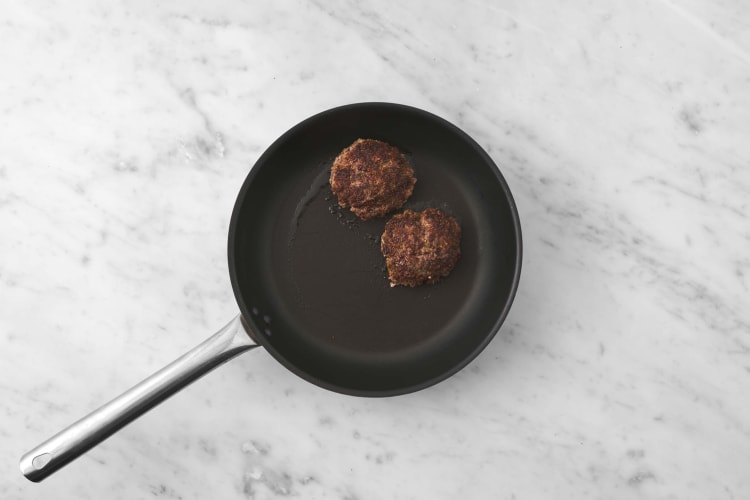 Prep and sear Beyond Meat® patties