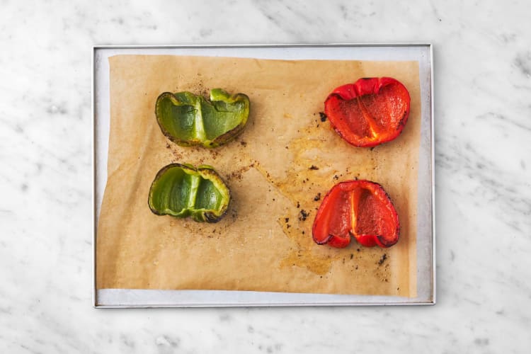 Broil peppers