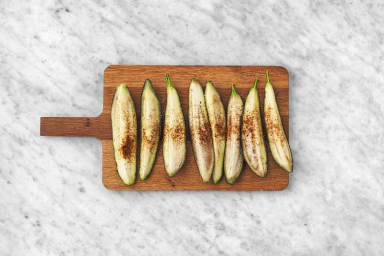 Microwave the eggplant