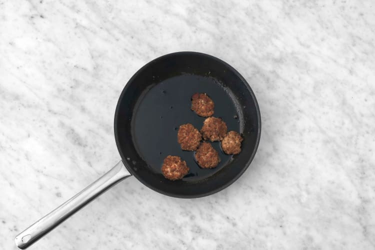 Form and pan-fry plant-based ground protein patties