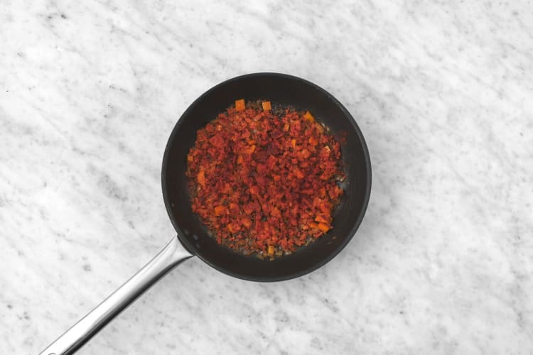 Season chorizo mixture 