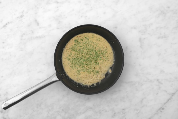 Make creamy chive sauce