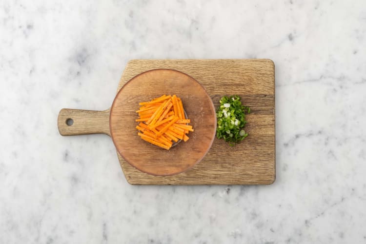 Prep and marinate carrots