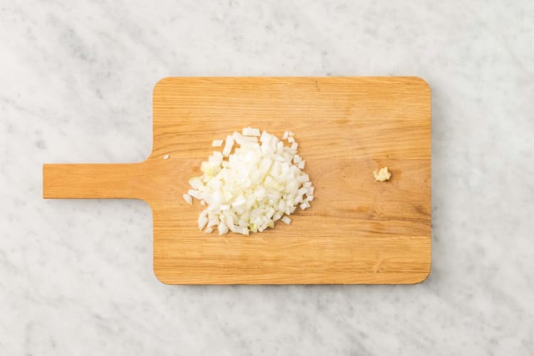 Simmer broth and prep