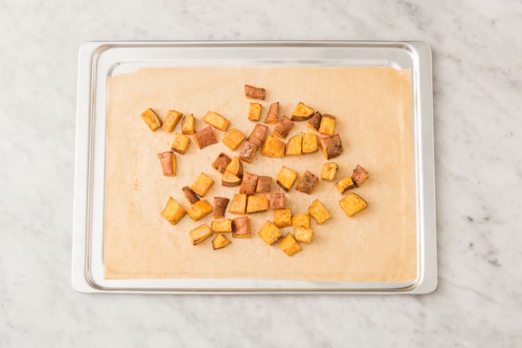 Roast sweet potatoes