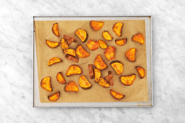 Roast sweet potatoes