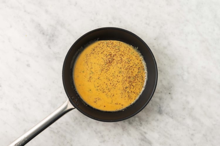 Make mustard sauce