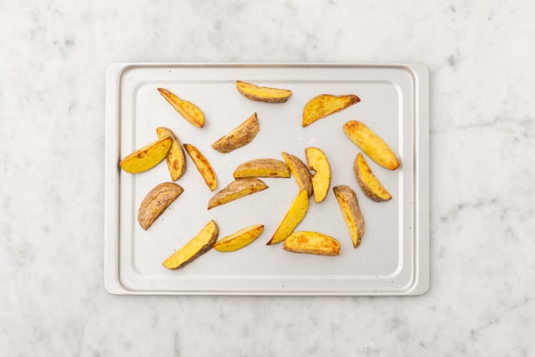 Prep and roast potato wedges