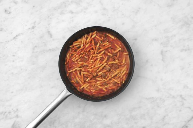 Pasta fertigstellen