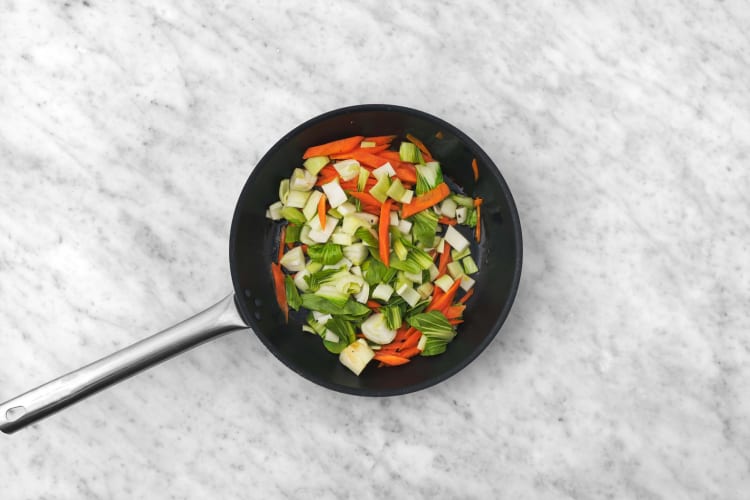 Prep and cook veggies