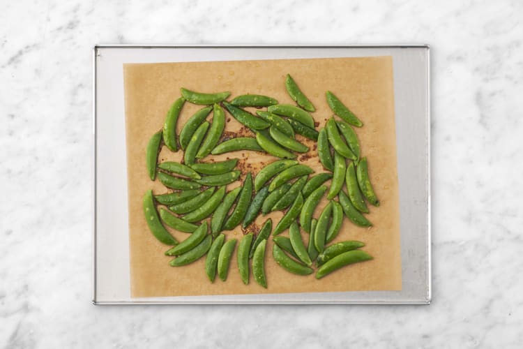 Roast snap peas