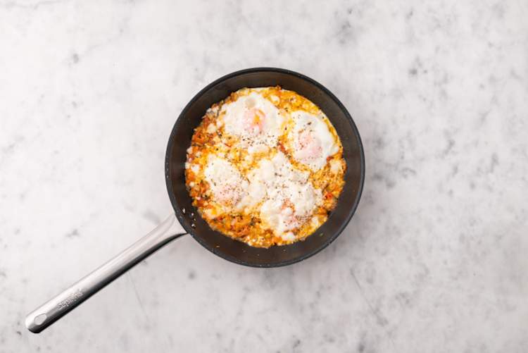 Poach the eggs