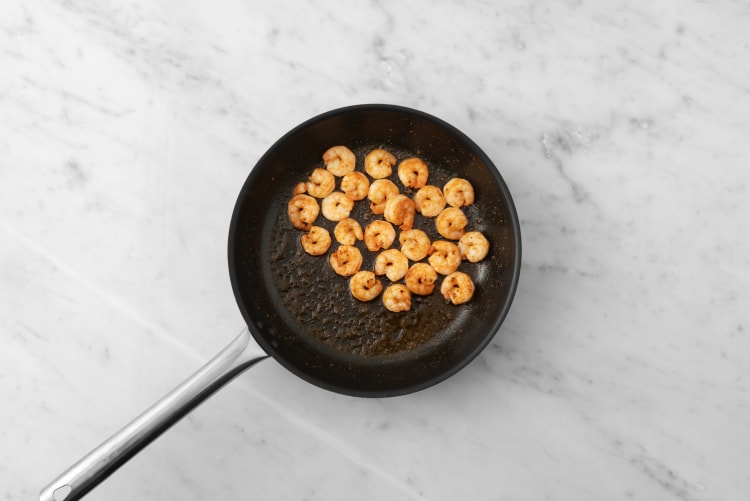Cook shrimp