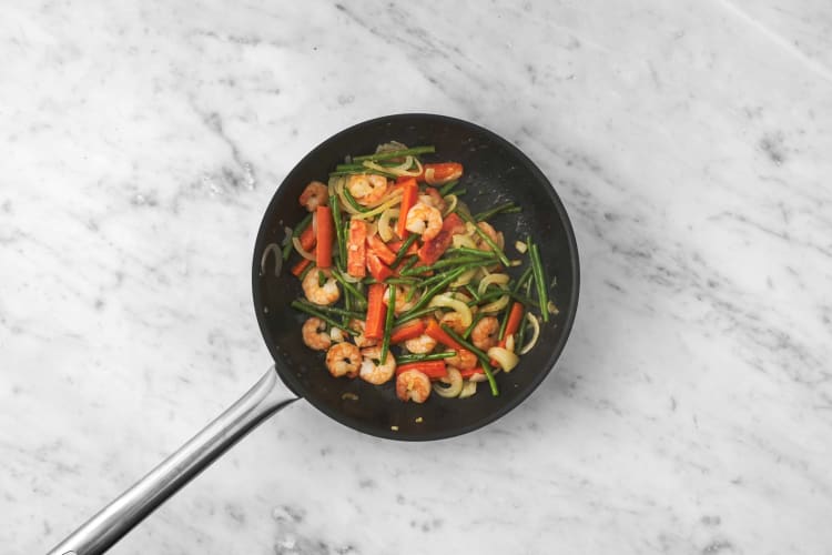 Add the Prawns