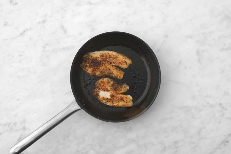 Cook shrimp