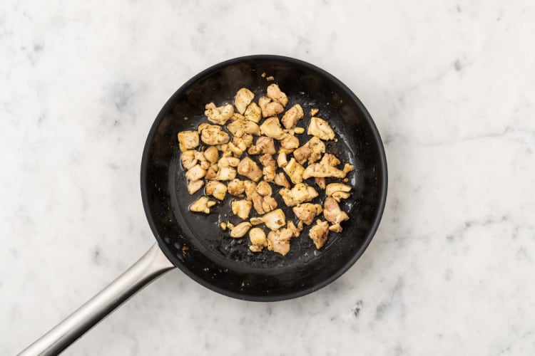 Cook tofu and boil water