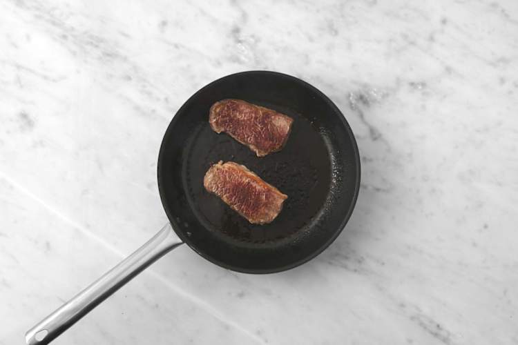 Fry the steak